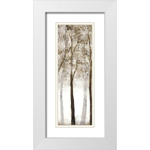 Wooded Grove 3 White Modern Wood Framed Art Print with Double Matting by Charest, Doris