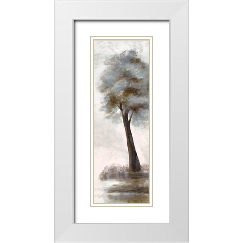 Wooded Vista 2 White Modern Wood Framed Art Print with Double Matting by Charest, Doris