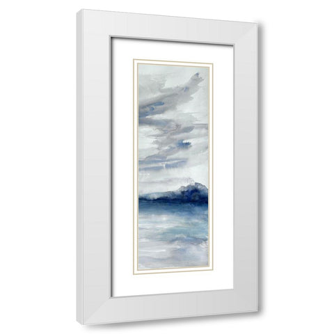 Stormy Shores 2 White Modern Wood Framed Art Print with Double Matting by Charest, Doris