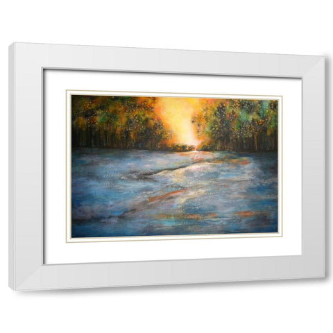 Early Morning White Modern Wood Framed Art Print with Double Matting by Charest, Doris