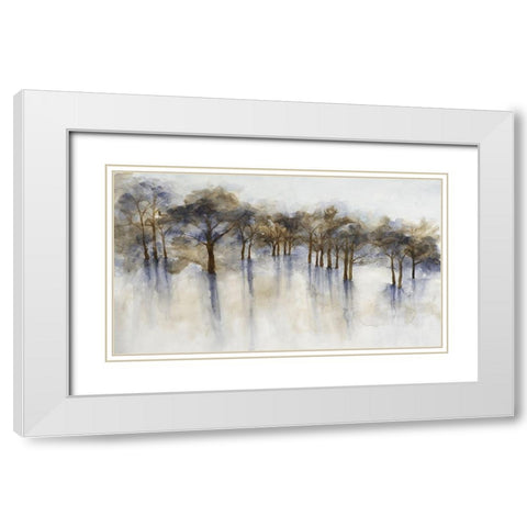 Misty Woods 2 White Modern Wood Framed Art Print with Double Matting by Charest, Doris