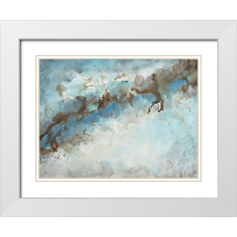 Ice Flow 1 White Modern Wood Framed Art Print with Double Matting by Charest, Doris