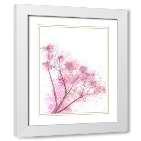 Whisper Pink White Modern Wood Framed Art Print with Double Matting by Charest, Doris
