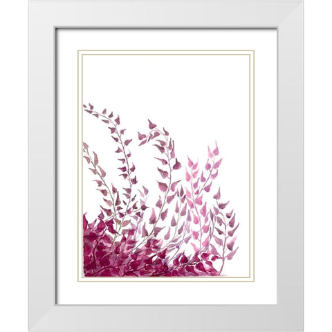 Windswept White Modern Wood Framed Art Print with Double Matting by Charest, Doris