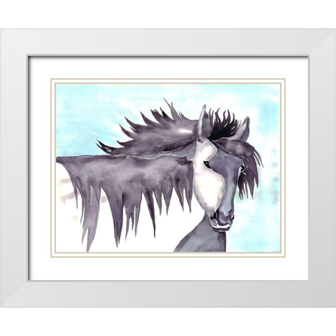 Wild and Free White Modern Wood Framed Art Print with Double Matting by Charest, Doris