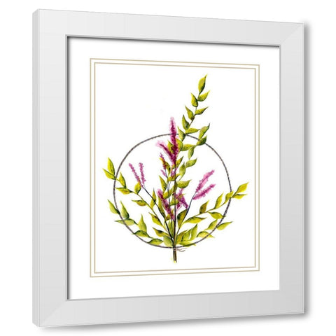 Floral Peace White Modern Wood Framed Art Print with Double Matting by Charest, Doris