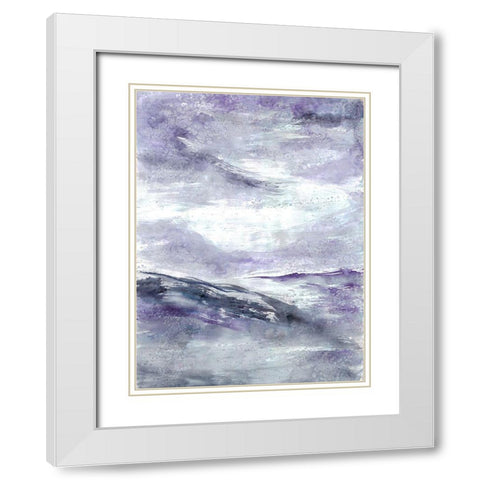Purple Wind 2 White Modern Wood Framed Art Print with Double Matting by Charest, Doris