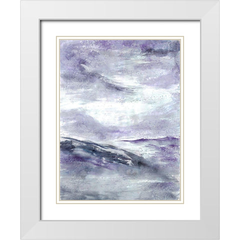 Purple Wind 2 White Modern Wood Framed Art Print with Double Matting by Charest, Doris