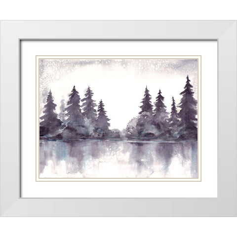 Purple Forest White Modern Wood Framed Art Print with Double Matting by Charest, Doris