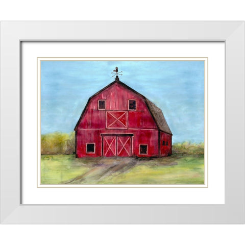 Relaxing Barn 2 White Modern Wood Framed Art Print with Double Matting by Charest, Doris