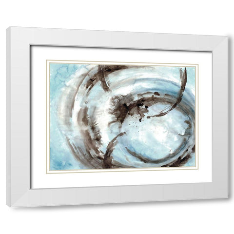 Orb It 1 White Modern Wood Framed Art Print with Double Matting by Charest, Doris