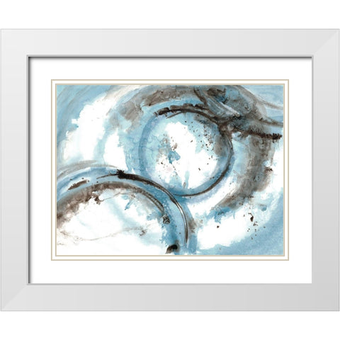 Orb It 2 White Modern Wood Framed Art Print with Double Matting by Charest, Doris