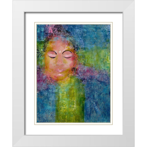 Calm Meditation 3 White Modern Wood Framed Art Print with Double Matting by Charest, Doris