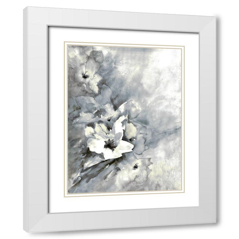 Mundane Florals 2 White Modern Wood Framed Art Print with Double Matting by Charest, Doris