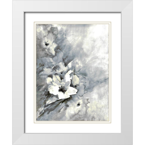 Mundane Florals 2 White Modern Wood Framed Art Print with Double Matting by Charest, Doris