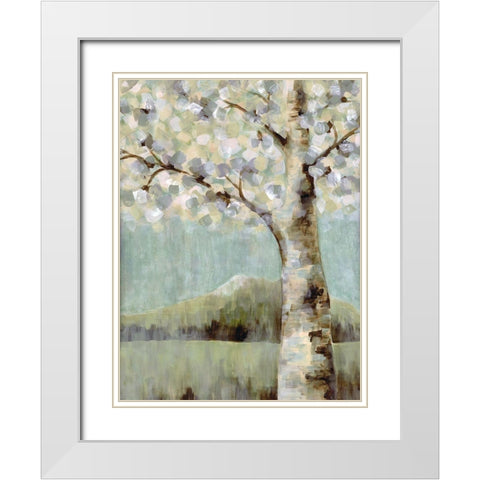 Flowering Tree White Modern Wood Framed Art Print with Double Matting by Charest, Doris