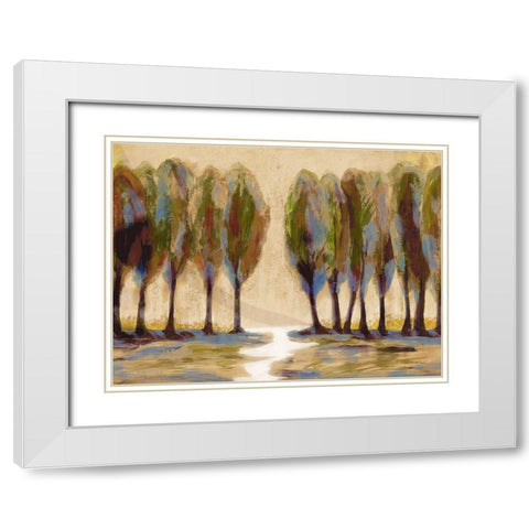 Panorama White Modern Wood Framed Art Print with Double Matting by Charest, Doris