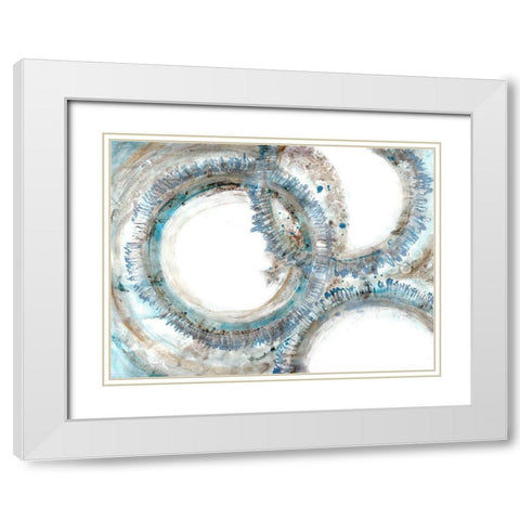 Ruptured Spheres White Modern Wood Framed Art Print with Double Matting by Charest, Doris