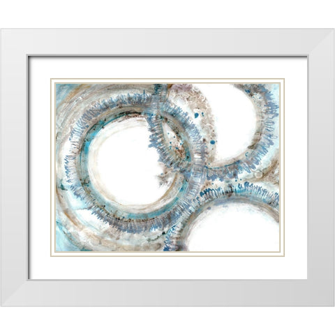 Ruptured Spheres White Modern Wood Framed Art Print with Double Matting by Charest, Doris