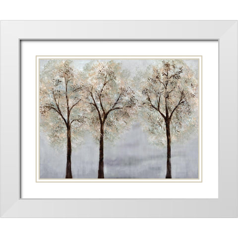Wooden Journey White Modern Wood Framed Art Print with Double Matting by Charest, Doris