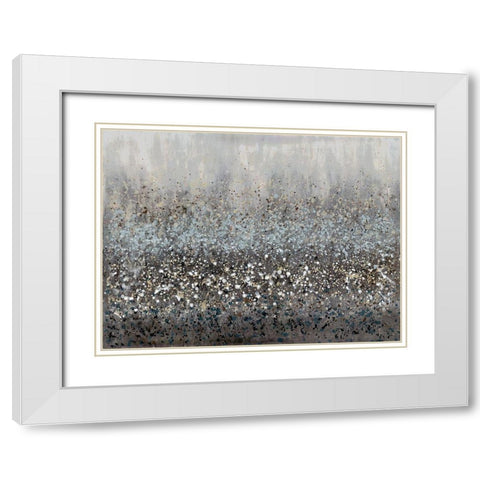 Drip Field 1 White Modern Wood Framed Art Print with Double Matting by Charest, Doris
