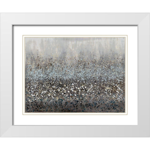 Drip Field 1 White Modern Wood Framed Art Print with Double Matting by Charest, Doris
