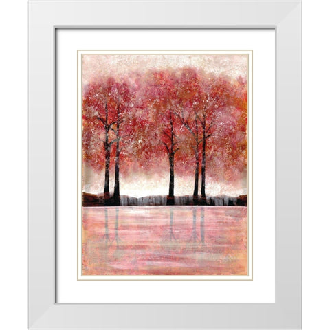 Forest Heat 1 White Modern Wood Framed Art Print with Double Matting by Charest, Doris