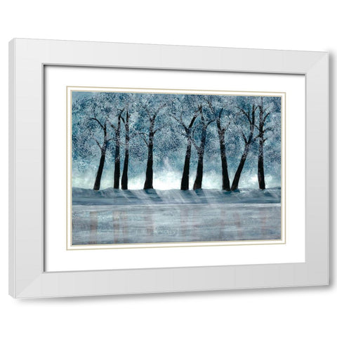 Blue Force 1 White Modern Wood Framed Art Print with Double Matting by Charest, Doris