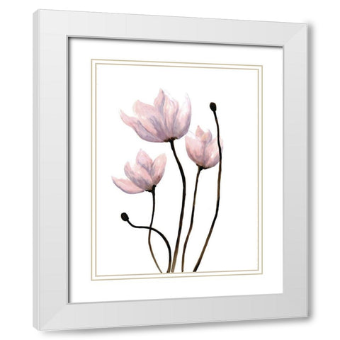 Fresh Growth 1 White Modern Wood Framed Art Print with Double Matting by Charest, Doris