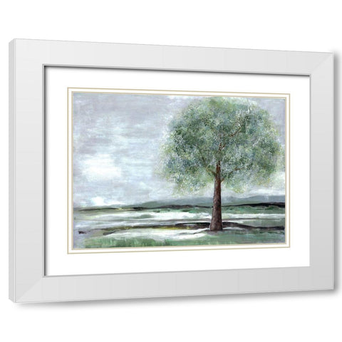 Breath Of Spring 1 White Modern Wood Framed Art Print with Double Matting by Charest, Doris