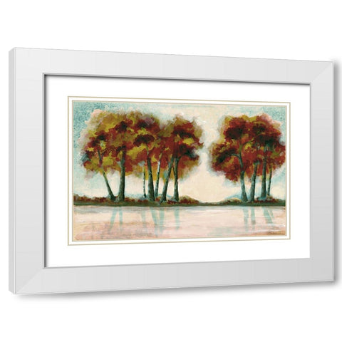 Peak Foliage White Modern Wood Framed Art Print with Double Matting by Charest, Doris
