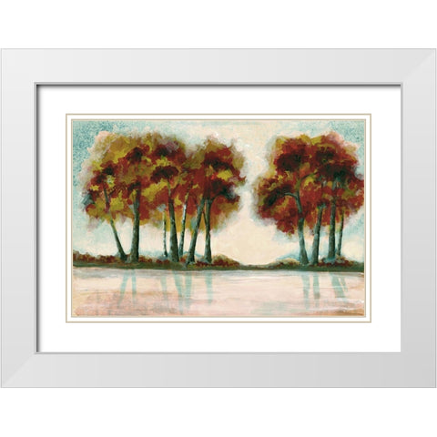 Peak Foliage White Modern Wood Framed Art Print with Double Matting by Charest, Doris