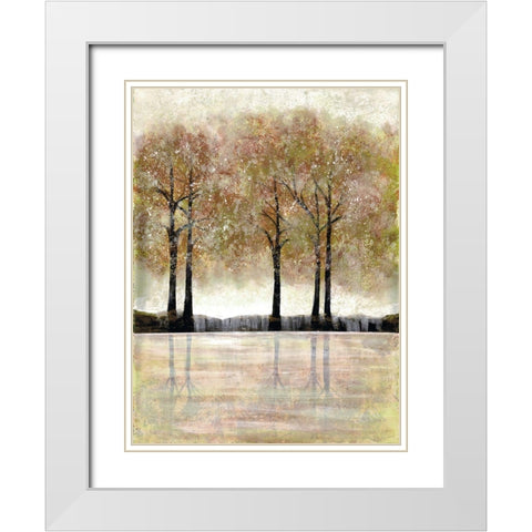 Serene Forest White Modern Wood Framed Art Print with Double Matting by Charest, Doris