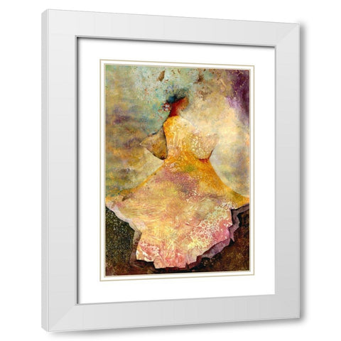 Flourished Dancer 2 White Modern Wood Framed Art Print with Double Matting by Charest, Doris