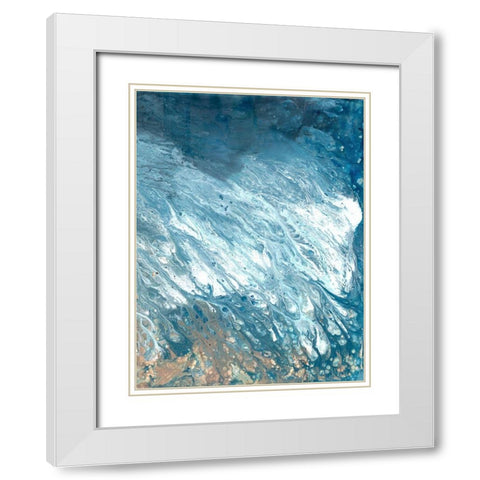 Misty Ocean Waves White Modern Wood Framed Art Print with Double Matting by Charest, Doris