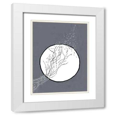 Moonlit Night White Modern Wood Framed Art Print with Double Matting by Charest, Doris
