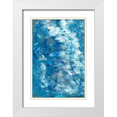 Relentless Flow White Modern Wood Framed Art Print with Double Matting by Charest, Doris