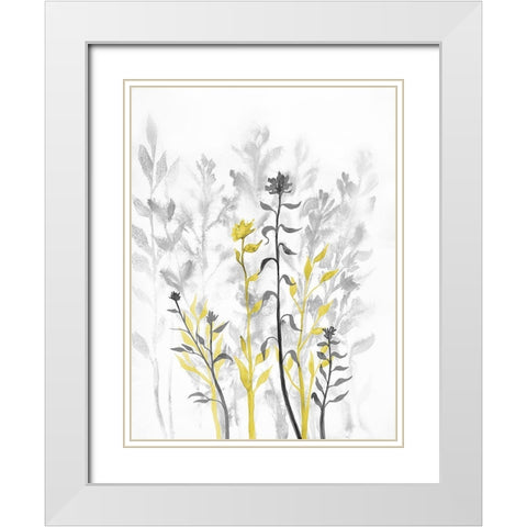 Illuminating Growth 1 White Modern Wood Framed Art Print with Double Matting by Charest, Doris