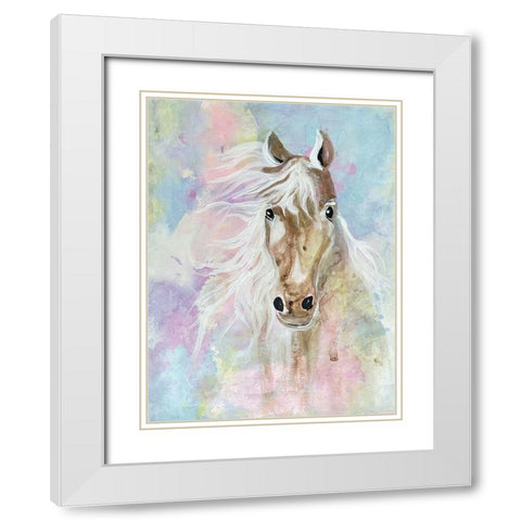 Magical Steed 1 White Modern Wood Framed Art Print with Double Matting by Charest, Doris