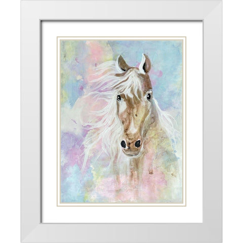 Magical Steed 1 White Modern Wood Framed Art Print with Double Matting by Charest, Doris