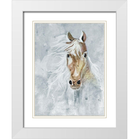Magical Steed 2 White Modern Wood Framed Art Print with Double Matting by Charest, Doris