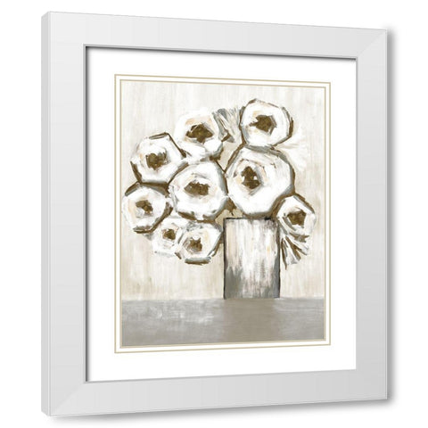 Brilliant Still Life White Modern Wood Framed Art Print with Double Matting by Charest, Doris
