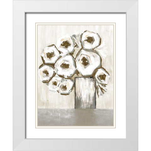 Brilliant Still Life White Modern Wood Framed Art Print with Double Matting by Charest, Doris