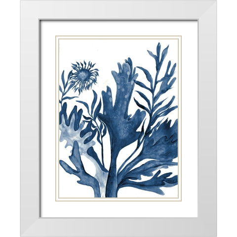 Underwater Life 1 White Modern Wood Framed Art Print with Double Matting by Charest, Doris