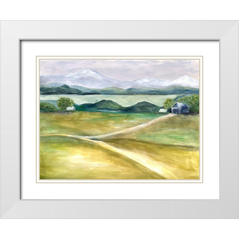 Farmland Beauty 2 White Modern Wood Framed Art Print with Double Matting by Charest, Doris