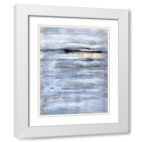 Kinetic Life 1 White Modern Wood Framed Art Print with Double Matting by Charest, Doris