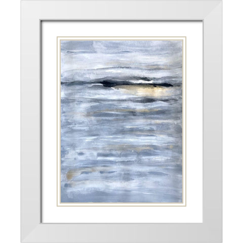 Kinetic Life 1 White Modern Wood Framed Art Print with Double Matting by Charest, Doris