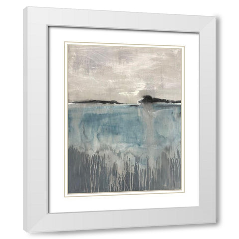 Distant Sentiment 1 White Modern Wood Framed Art Print with Double Matting by Charest, Doris