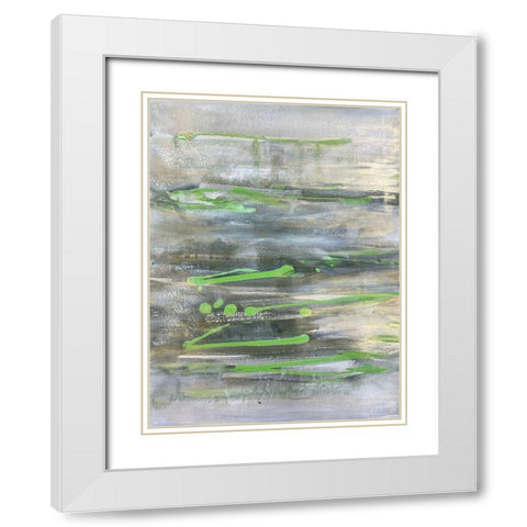 Elemental Abstraction White Modern Wood Framed Art Print with Double Matting by Charest, Doris