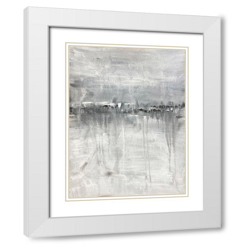 Meditative Horizon 1 White Modern Wood Framed Art Print with Double Matting by Charest, Doris